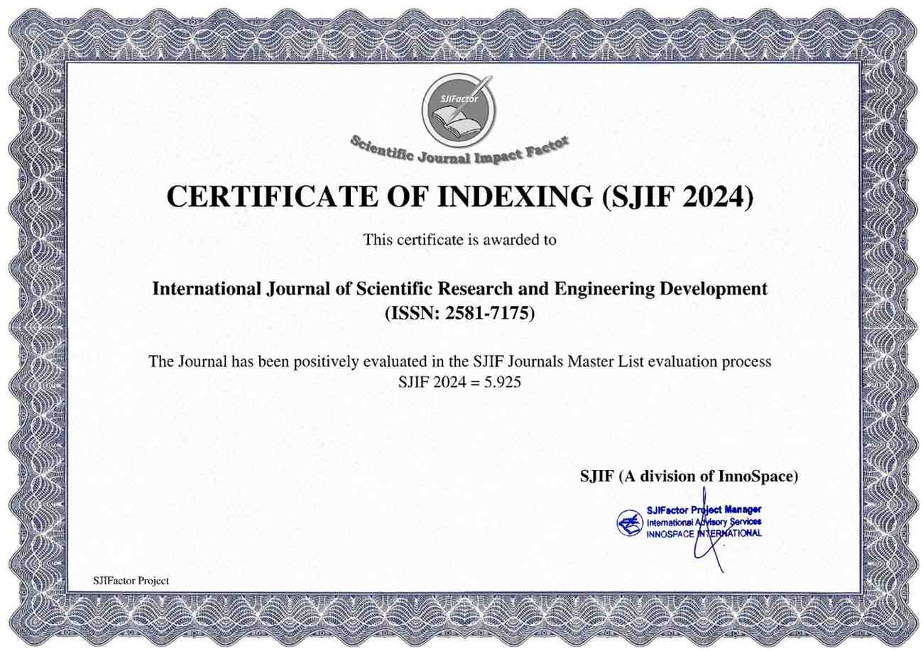 IJSRED-High Impact Factor